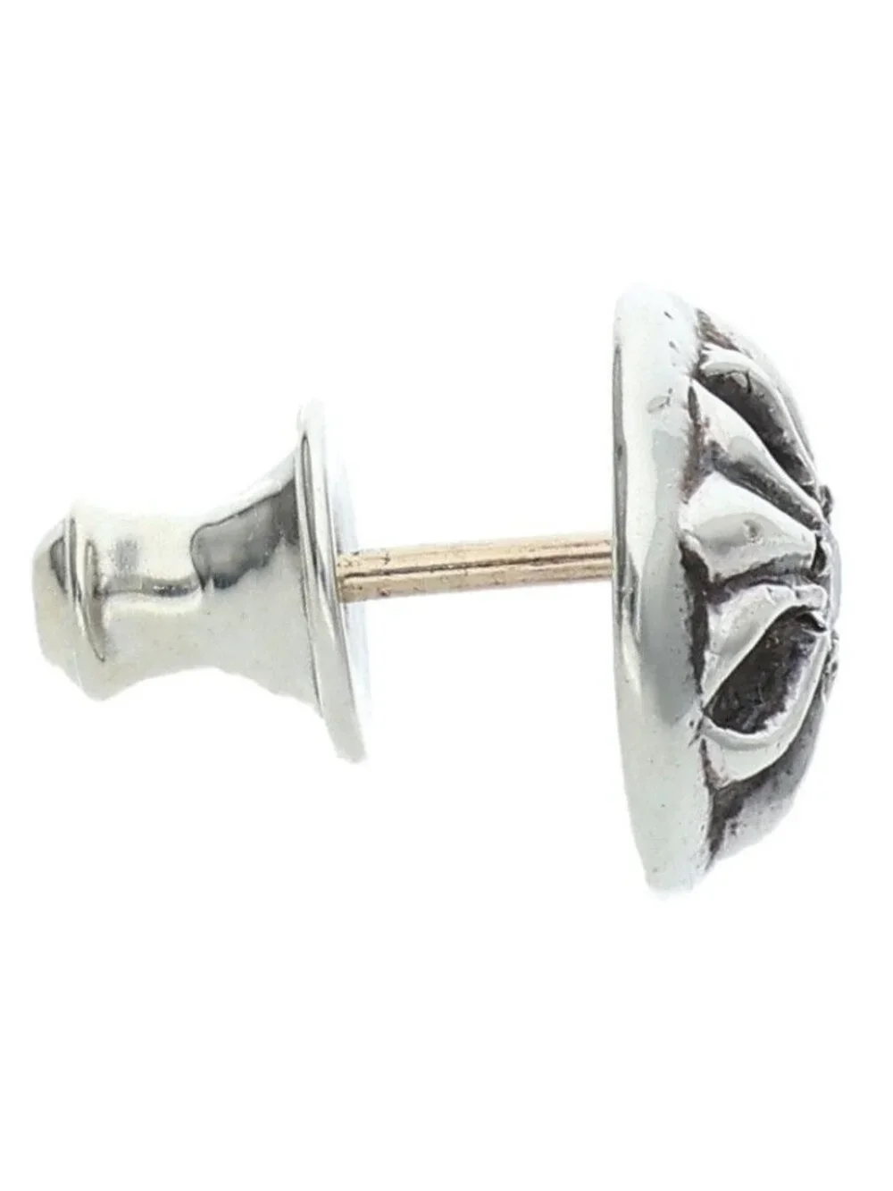 Chrome Hearts Stud Crsbll Dia Cross Ball Silver Earrings